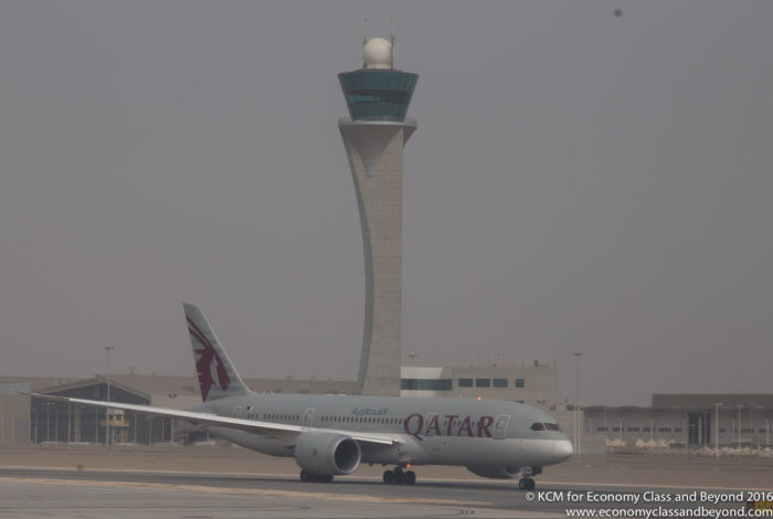 Qatar Airways Boeing 787 Dreamliner at Doha Airport, Image - Economy Class and Beyond