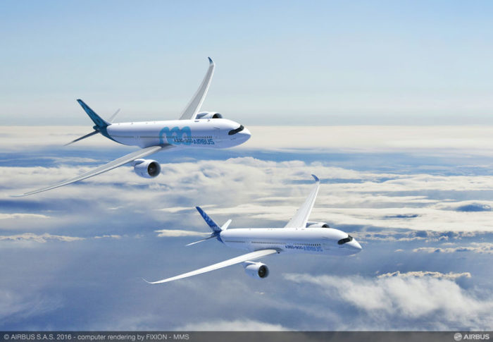 Airbus A330neo and A350neo in flight - coming to Iran Air - rendering, Airbus