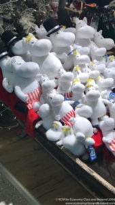 a group of white stuffed animals
