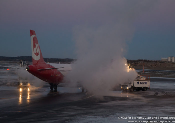 Air Berlin A321 being deiced