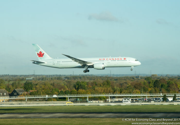 Air Canada Boeing 787-9 Dreamliner landing at Heathrow Airport - Image, Economy Class and Beyond