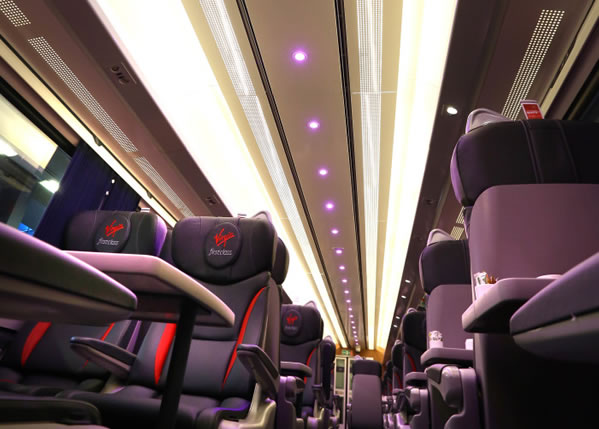 Virgin Trains East Coast - First Class with Mood lights - Image, Virgin Trains