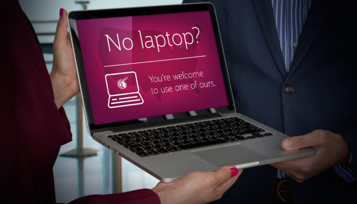 Qatar airways loan laptop