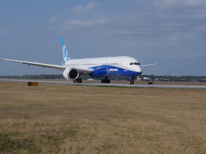 Boeing 787-10 conducting its first flight - Image (c) The Boeing Company. 