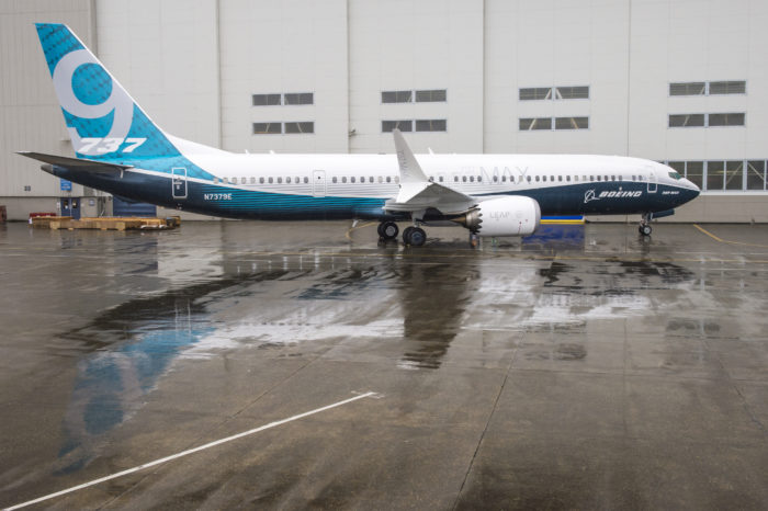 MAX 9 Parked Outside Renton Factory Doors - Image, The Boeing Company