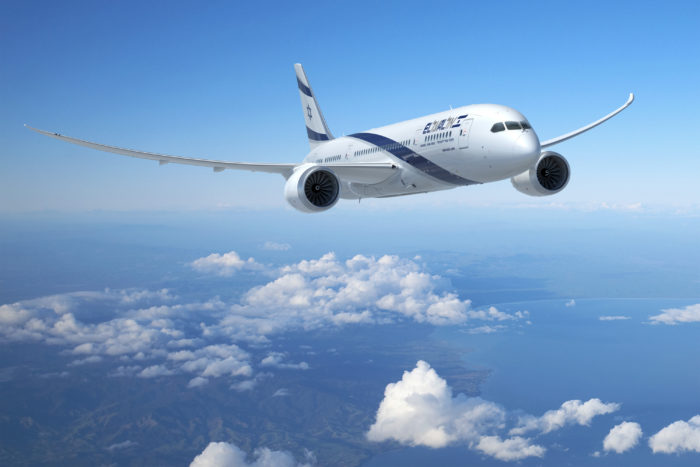 787-8; El Al; View from from Right; Over clouds; Rendering; K66452 El Al Boeing 787 Dreamliner - Image, The Boeing Company