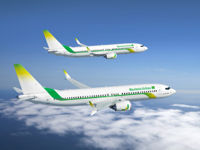 Mauritania Airlines - Boeing 737 MAX and Boeing 737-800 - Rendering, The Boeing Company 
