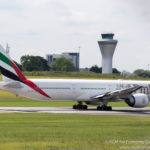 Emirates Boeing 777-300ER preparing to take off from Birmingham Airport - Image Economy Class and Beyond