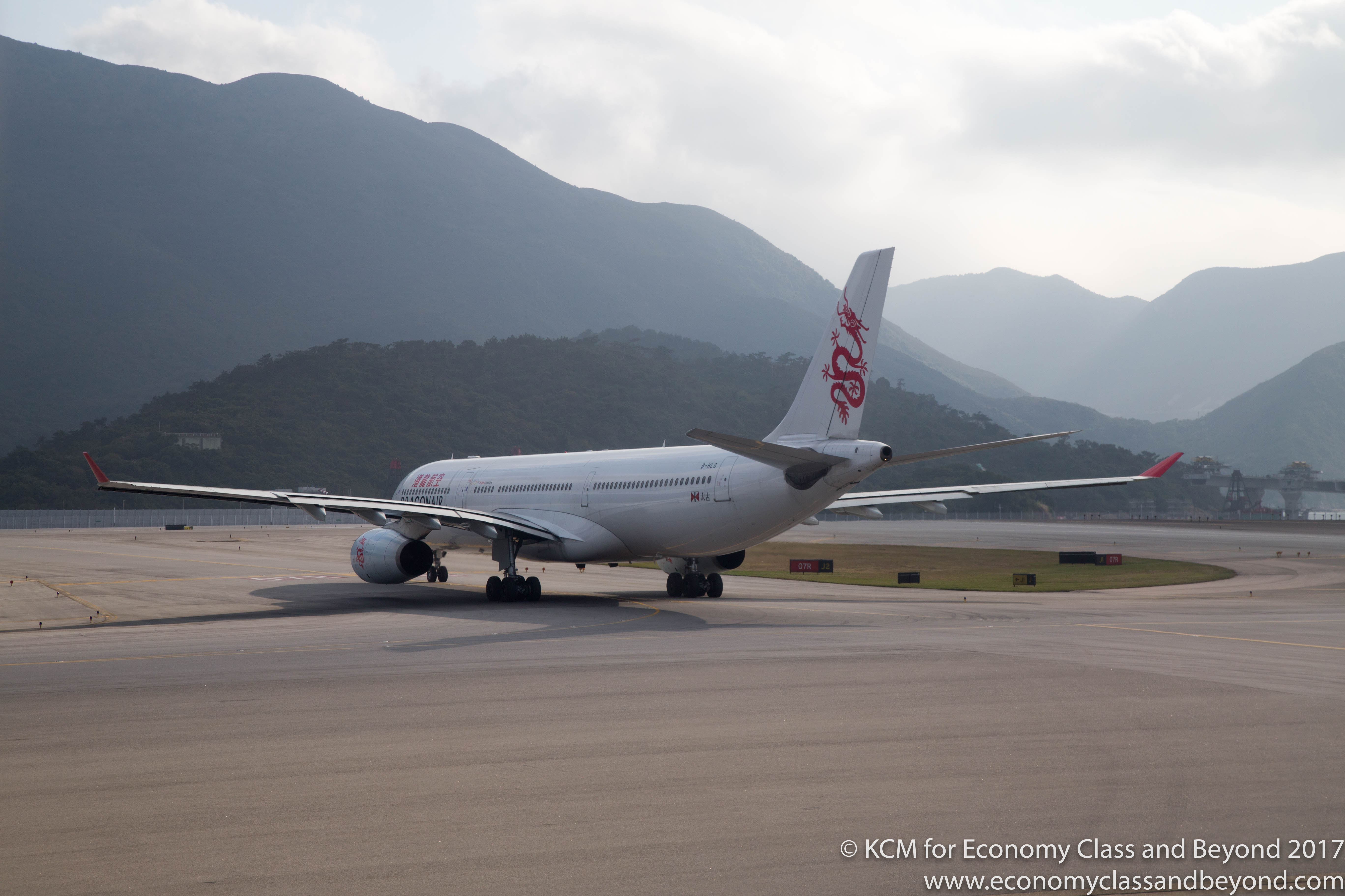 Airplane Art - Dragon Air Airbus A330-300 departing Hong Kong