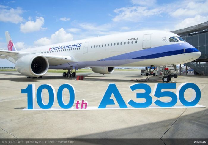 100th Airbus A350 delivered to China Airlines - Image, Airbus