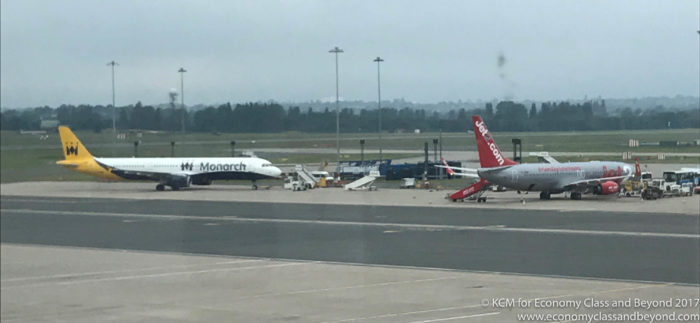 Monarch Airways and Jet2 at Birmingham Arport 