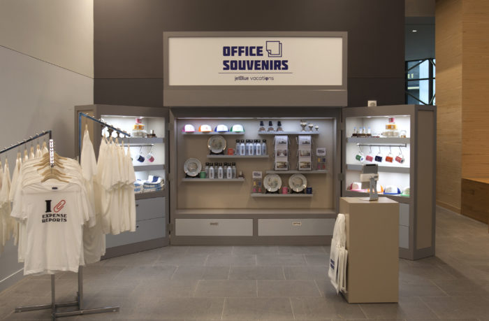 a store with shelves and shelves with white items