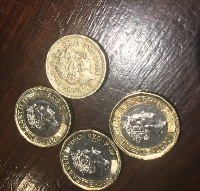 old and new pound coins - round pound - image, economy class and beyond