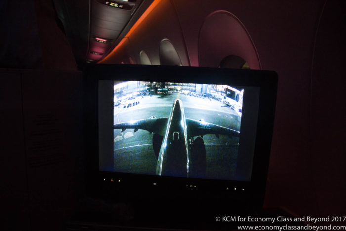 a television screen with an airplane on it