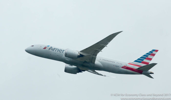 American Airlines Boeing 787 Departing Heathrow - Image, Economy Class and Beyond