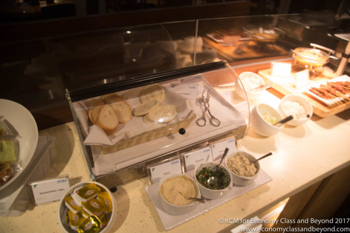 a food in a glass case