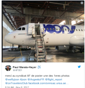 joon's first airbus A320 - Image, AF001 via Twitter