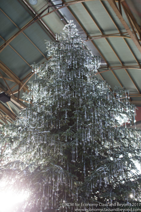a tree with ornaments from it