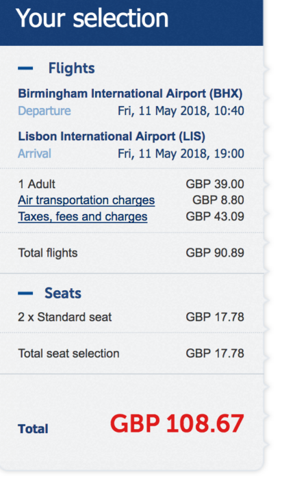 a screen shot of a ticket