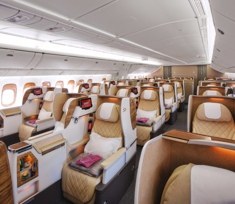 Emirates Boeing 777-200LR - B777 Business Class 2-2-2 Configuration Seats