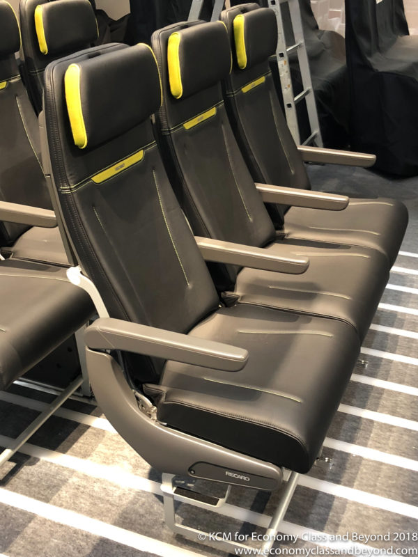 a row of seats in a room