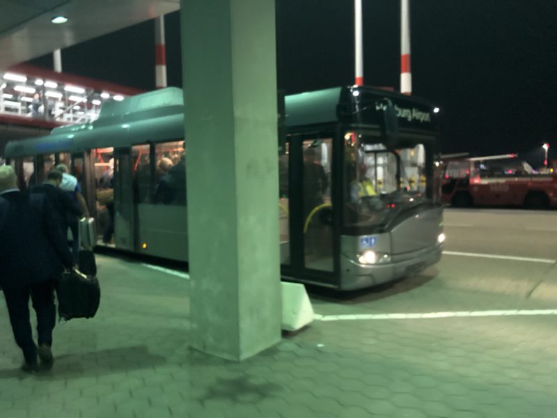 a bus at a bus station