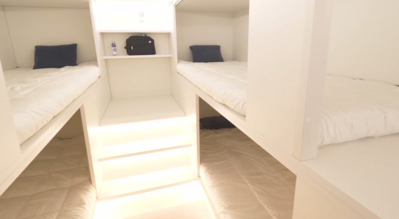a bunk beds in a room