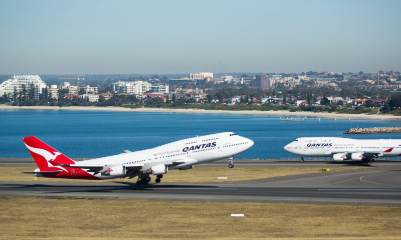 Qantas 747 400s nose to nose - Image, Qantas