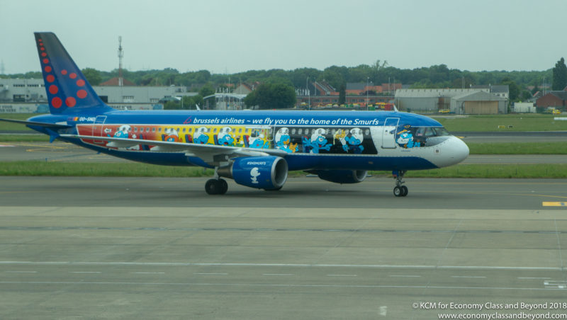 Brussels Airlines A320 - "The Smurfs" - Image, Economy Class and Beyond