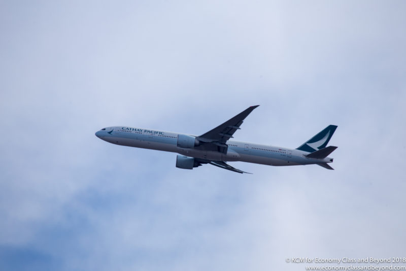 Cathay Pacfic Boeing 777-300ER departing Chicago O'Hare - Image, Economy Class and Beyond