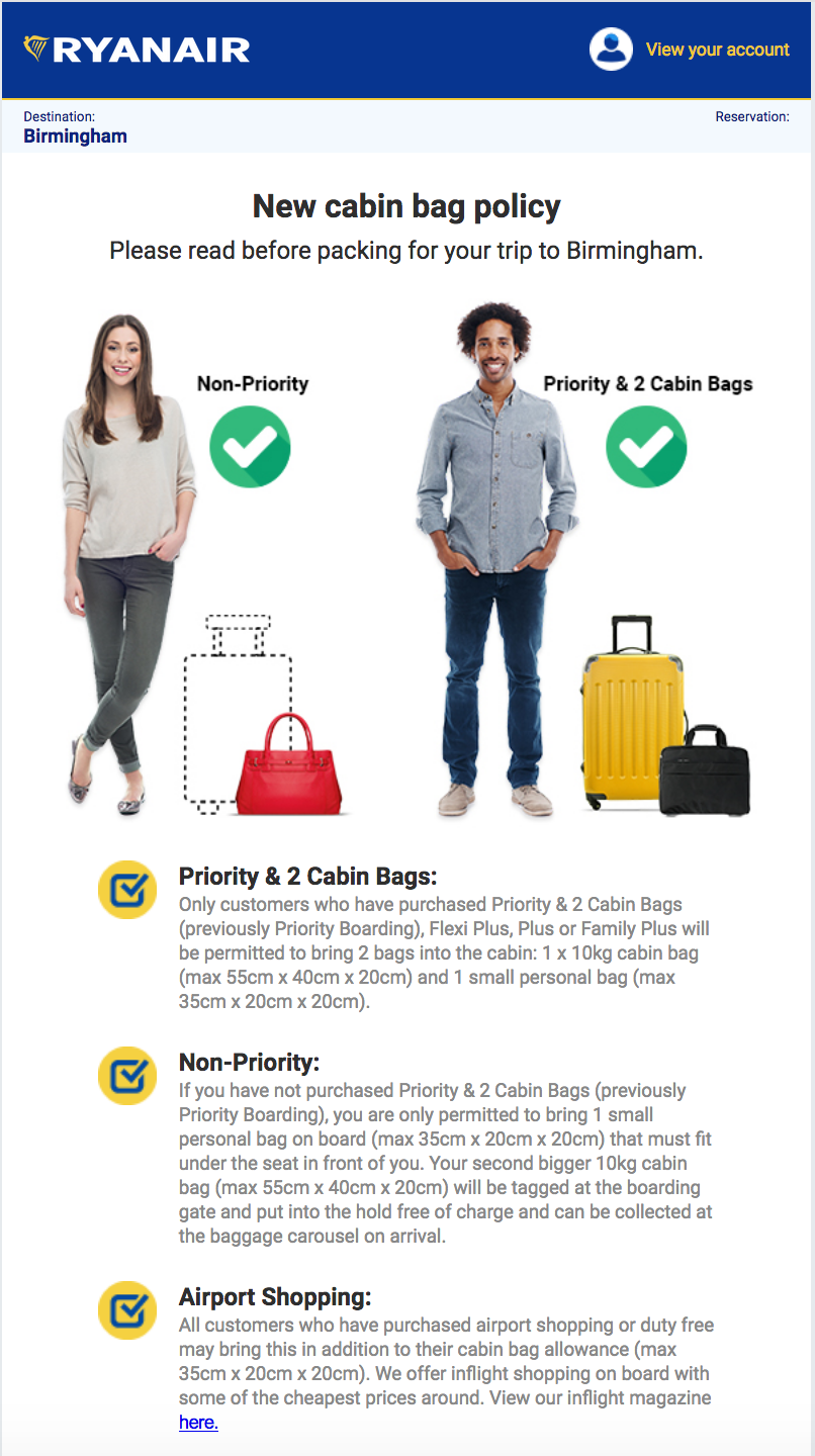 ryanair 2 cabin bags priority