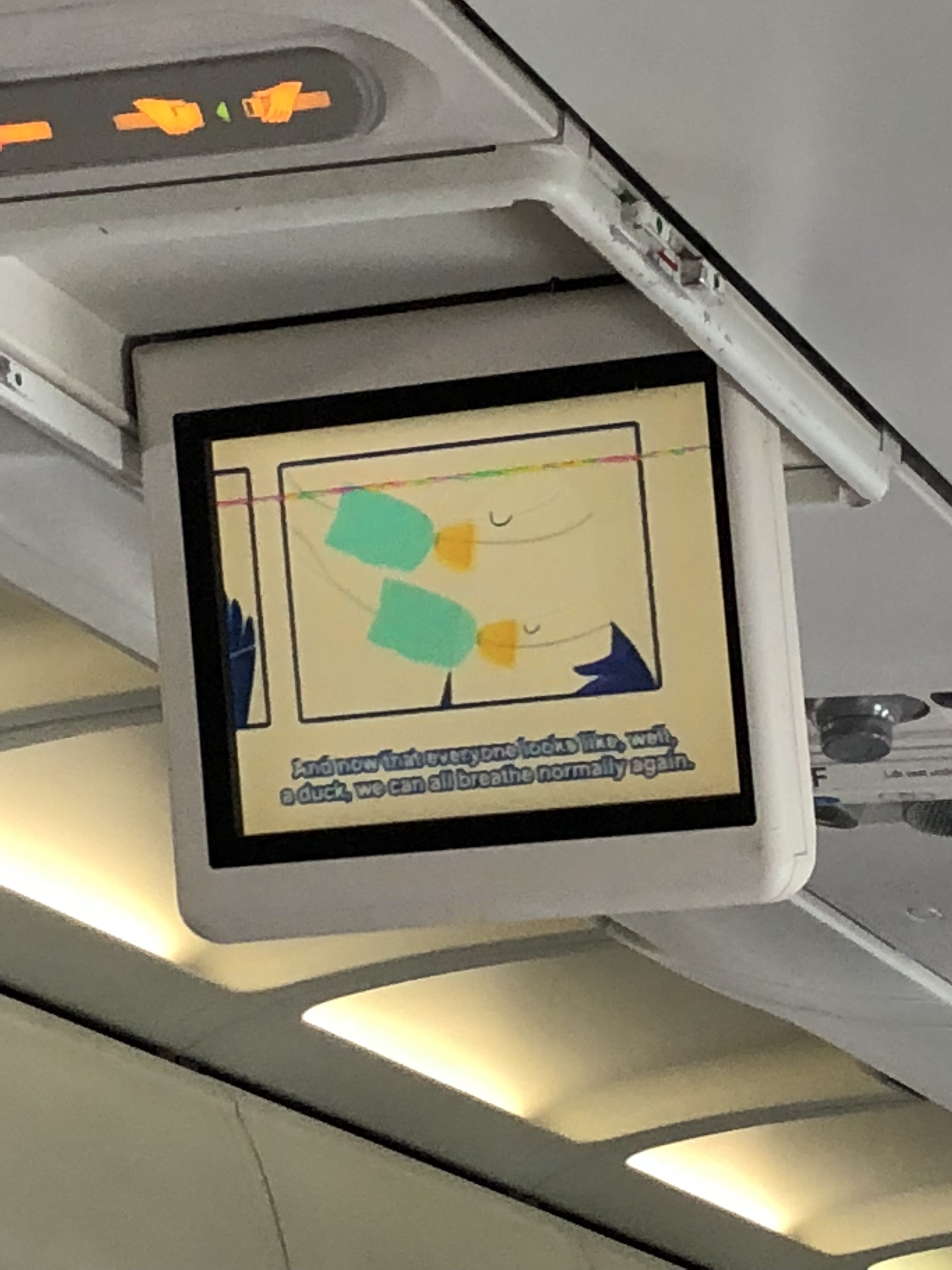 a screen with a drawing on it