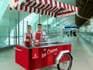 Emirates Ice Cream Cart at Dubai Airport - Image, Emirates