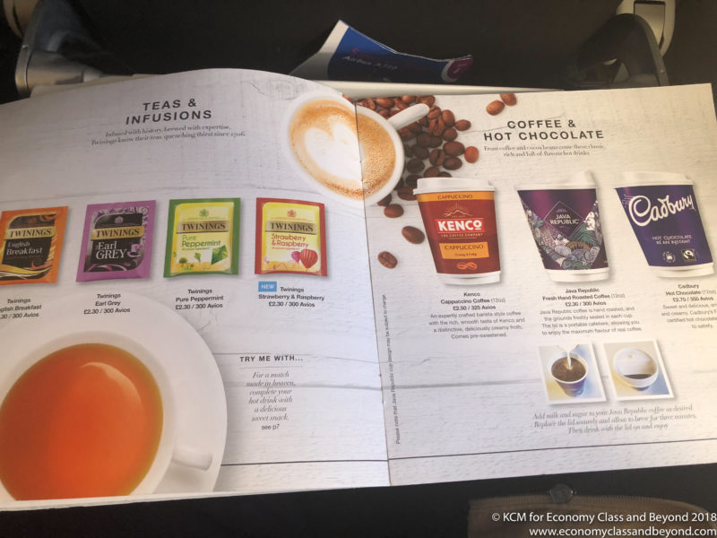 an open magazine with images of coffee and tea