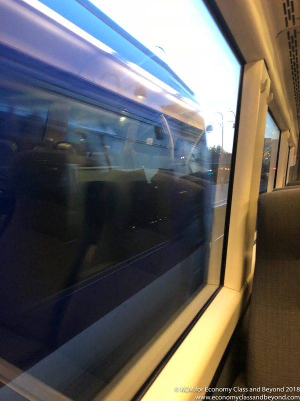 a window of a train