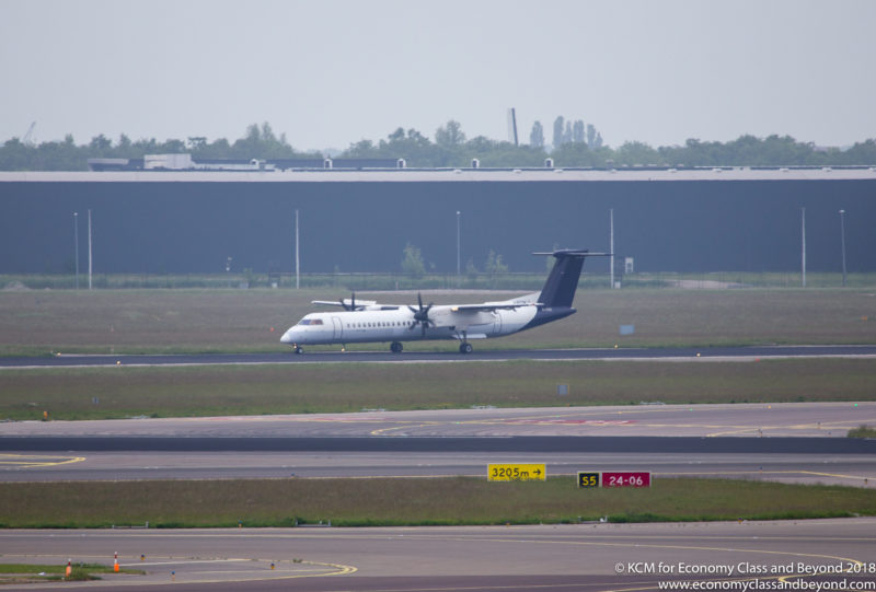 Flybe Dash 8 Q400 in Brussesl Airlines colours