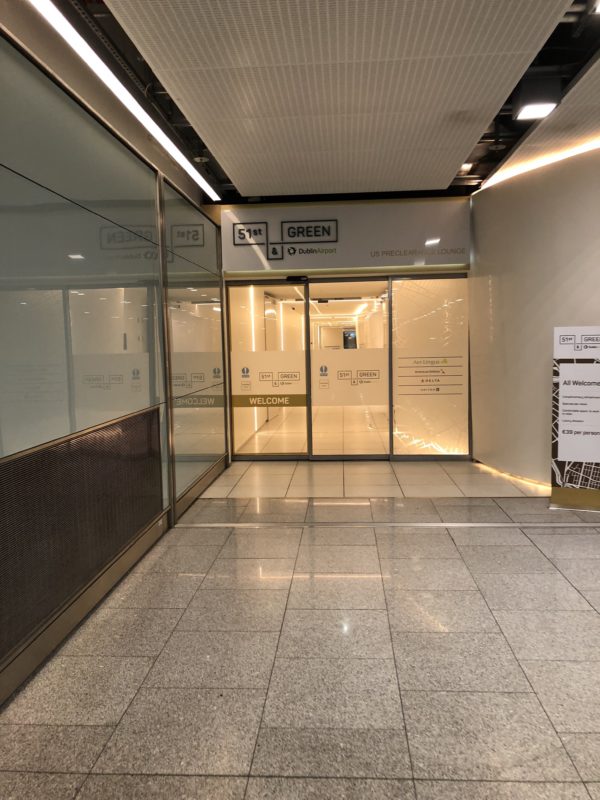 a glass doors in a building