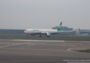 EVA Air Boeing 777-300ER arriving at Amsterdam Schiphol Airport - Image, Economy Class and Beyond