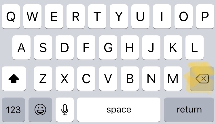 a keyboard of a cell phone
