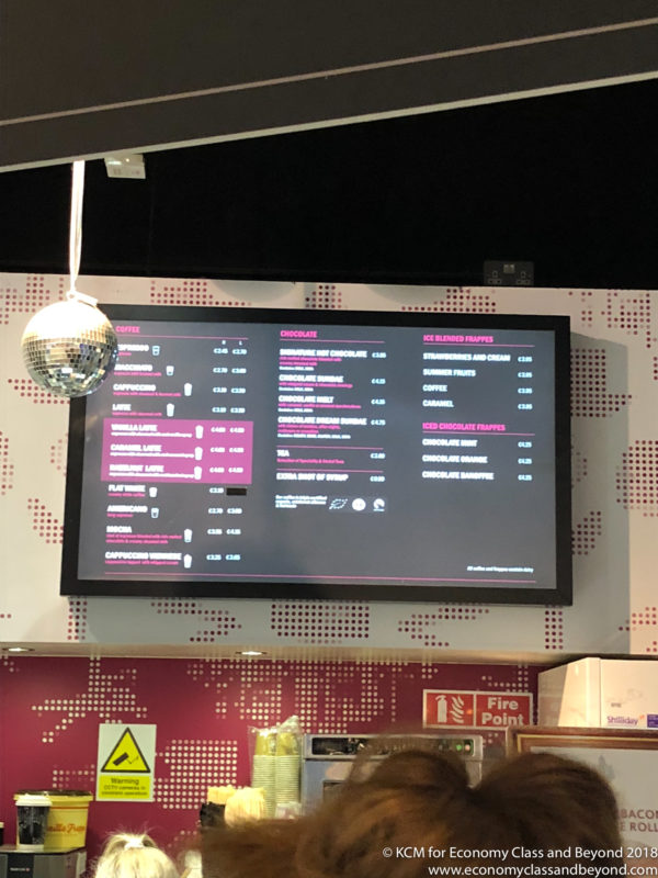 a screen with a menu on it