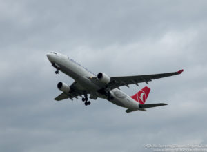 Turkish Airlines Airbus A330-200 climbing out of Dublin - Image, Economy Class and Beyond
