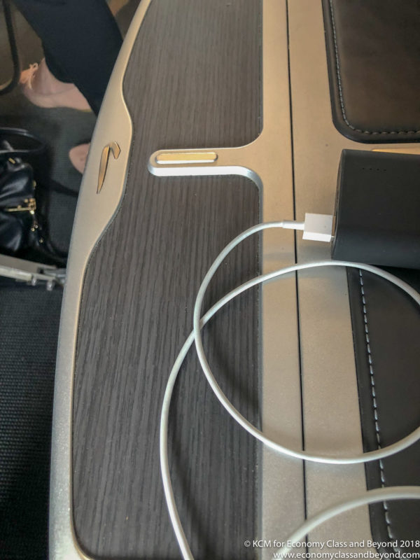 a charger on a table