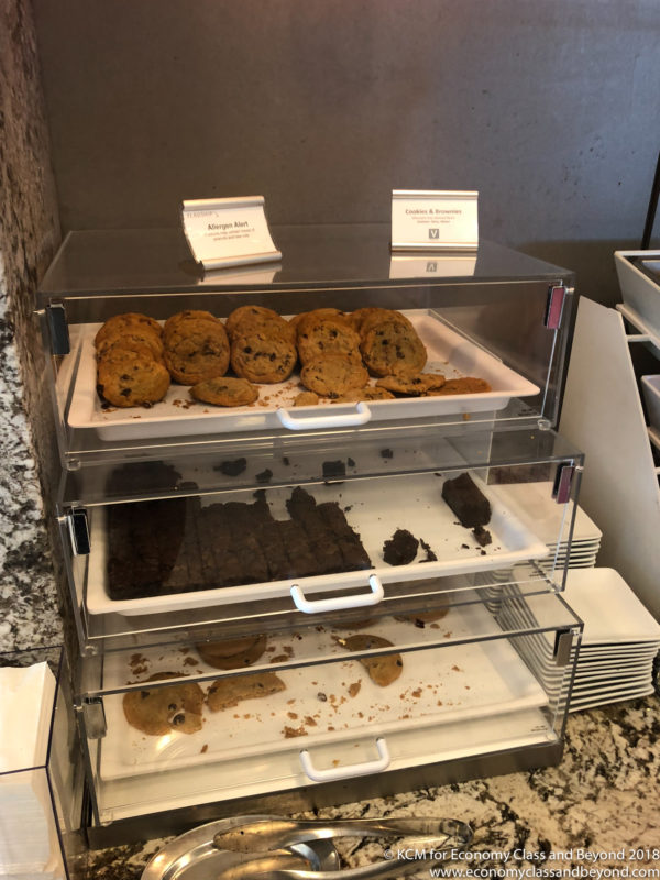 a tray of cookies on a shelf