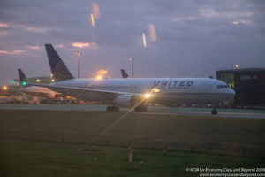 United Airlines Boeing 767-300ER taxing at London Heathrow - Image, Economy Class and Beyond