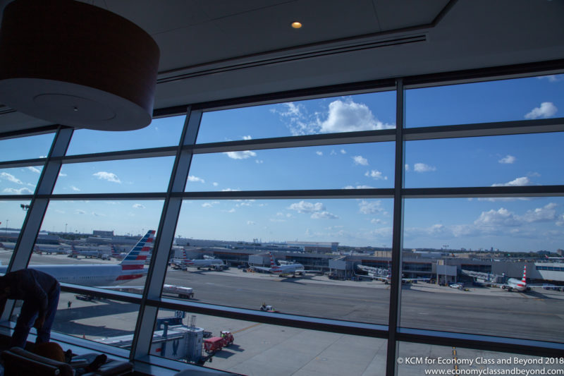 a window with a view of an airport