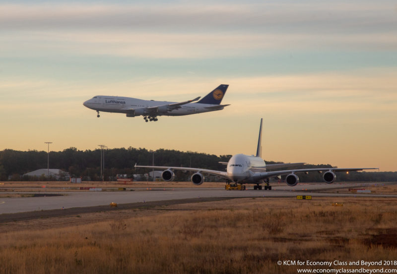 Lufthansa Airbus A80 and Boeing 747-400 at Frankfurt Airport - Image, Economy Class and Beyond
