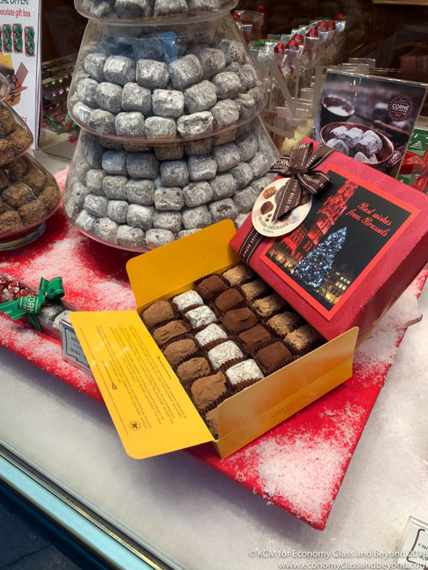 a box of chocolates on a display