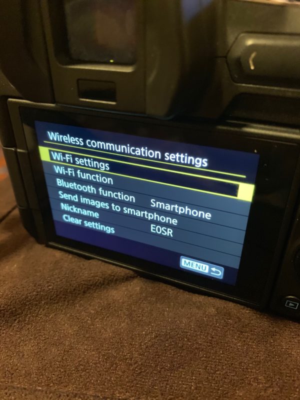 a screen on a device