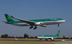 Aer Lingus A330 landing at Dublin Airport - Image, Economy Class and Beyond