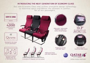 Qatar Airways new economy class seat - Image, Qatar Airways
